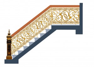Cầu thang nhôm đúc - CT004