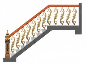 Cầu thang nhôm đúc - CT011